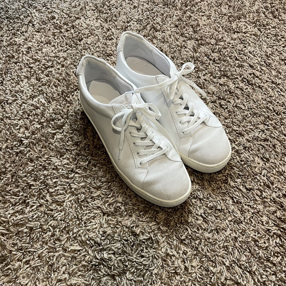 VINCE white leather sneakers